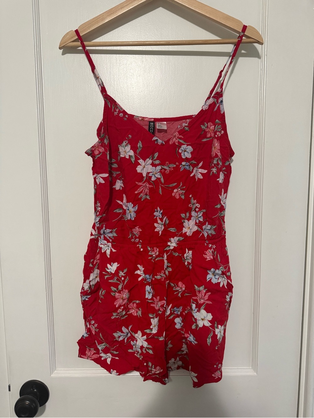 H&M Floral Spaghetti-Strap Romper